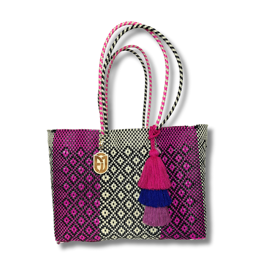 Large Tote Pink Handwoven Bag