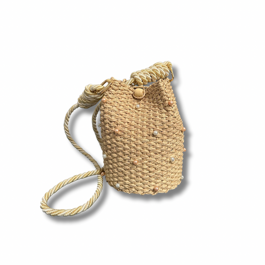 Rustic Pearl Bucket Bag