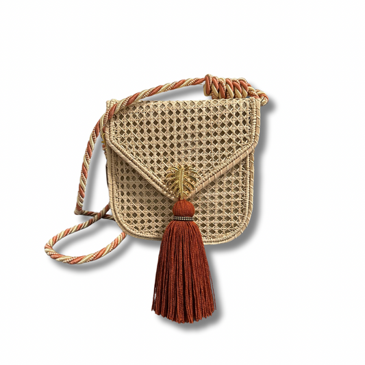 Rattan Luxe Palm Bag- Large